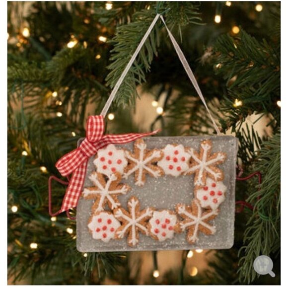 Snowflake Gingerbread Cookie Ornament Baking Pan Kitchen Christmas Tree Holiday - Picture 7 of 7